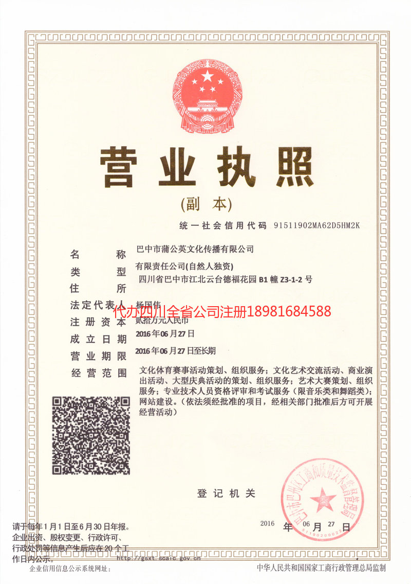 乐至乐至蒲公英文化传播有限公司